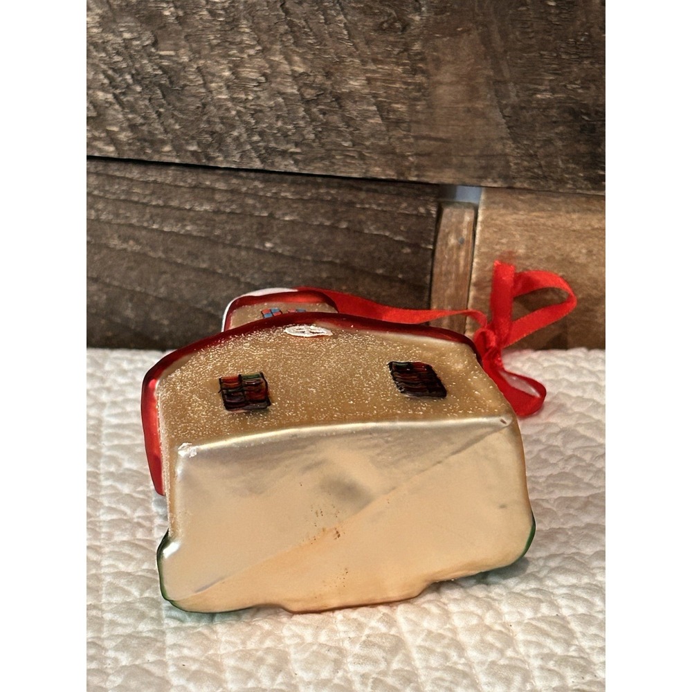 Christopher Radko 25th. Anniversary Glass Ornament Christmas Church 5" Glitter - Picture 6 of 7
